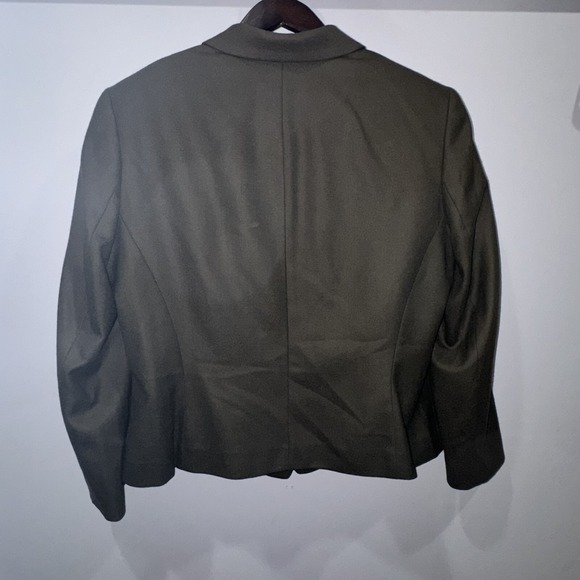 Pendleton Womens Plus 14W Olive Green Wool Blazer Jacket Button Front Career - Picture 8 of 13
